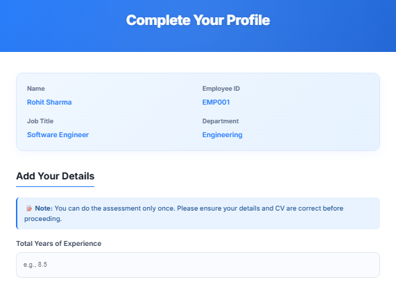 Employee Assessment Profile Form